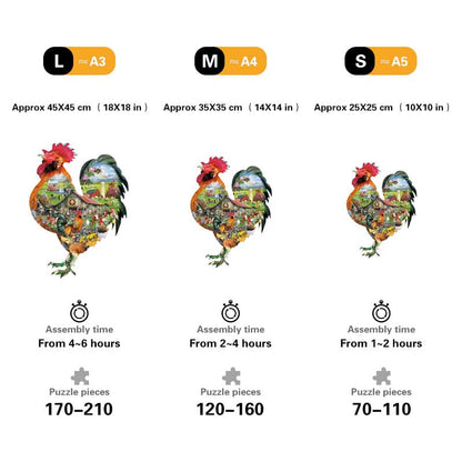 🔥LAST DAY 91% -Rule the roost Wooden Jigsaw Puzzle