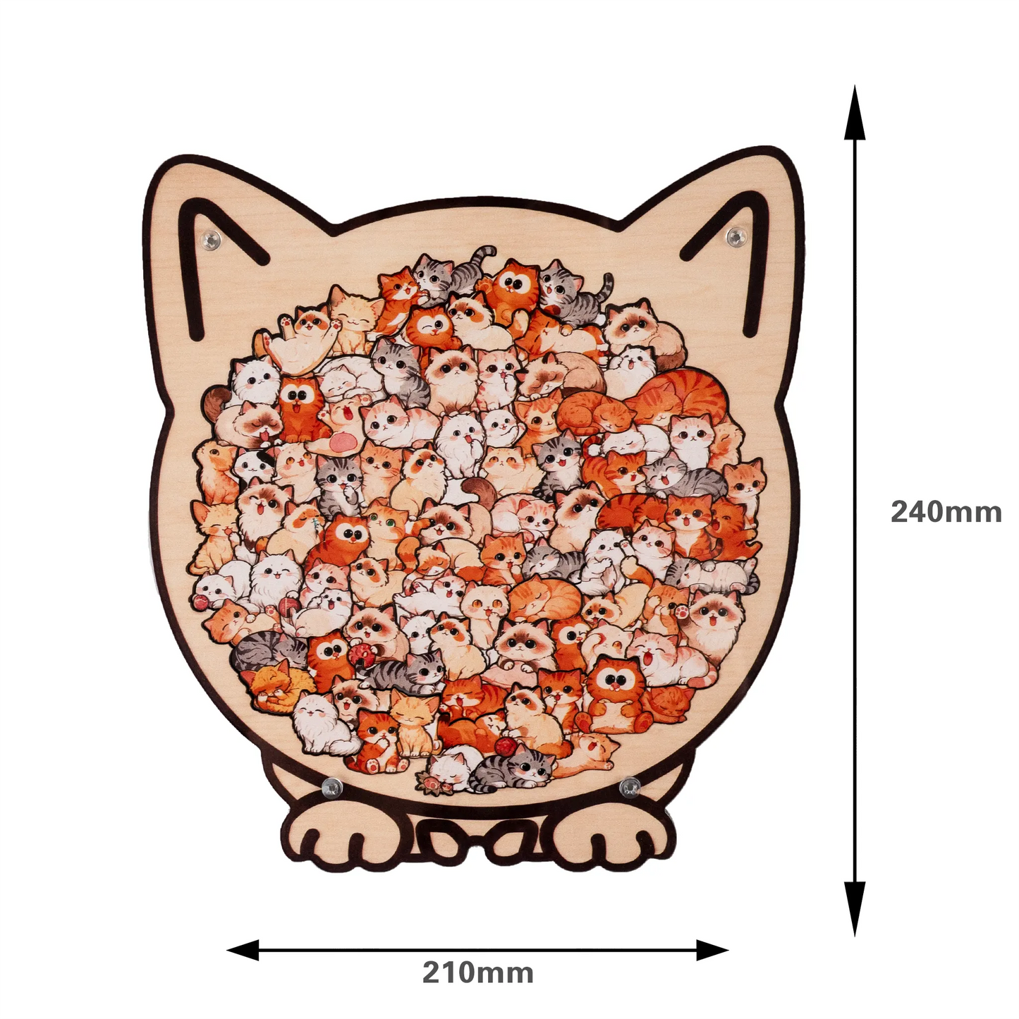 Cozy Cat Crowd Gathering Display Puzzle