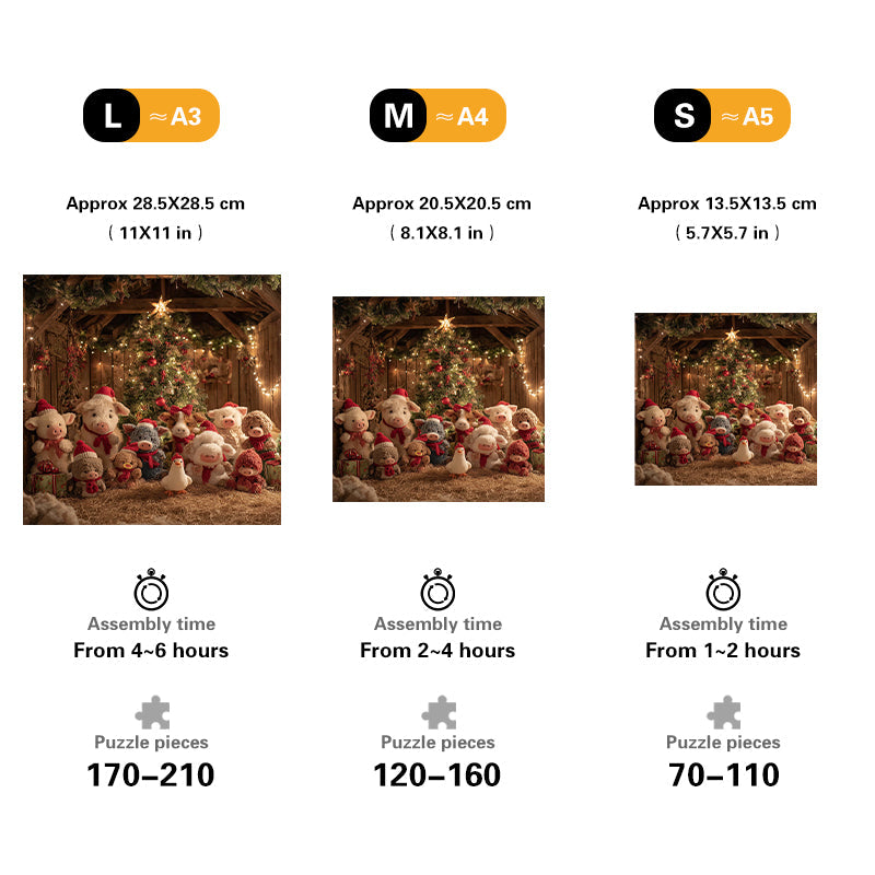 Holiday Barn Animals Wooden Jigsaw Puzzle