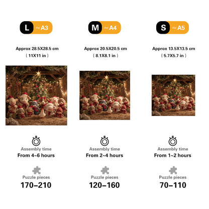 Holiday Barn Animals Wooden Jigsaw Puzzle