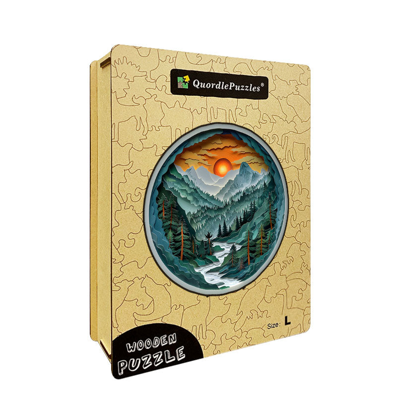 Paper Mountains Wooden Jigsaw Puzzle
