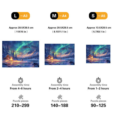 Aurora Night Wooden Jigsaw Puzzle