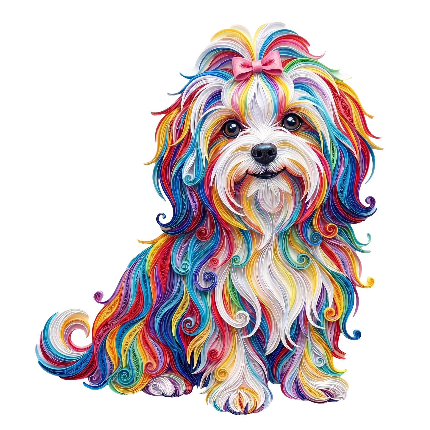 Rainbow Whimsy Puppy Wooden Puzzle