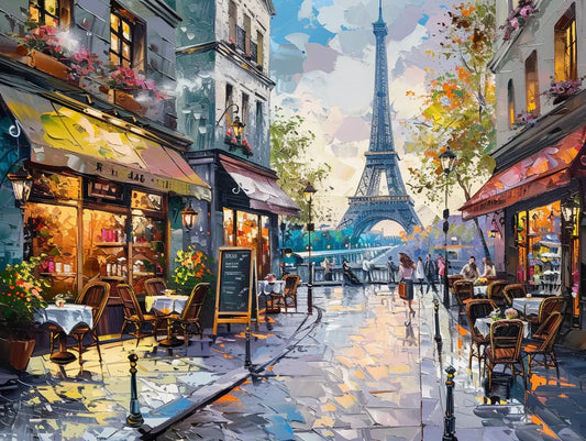 Paris Cafe Wooden Jigsaw Puzzle