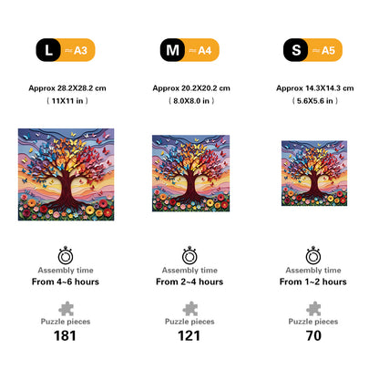 Rainbow Butterfly Tree Wooden Jigsaw Puzzle