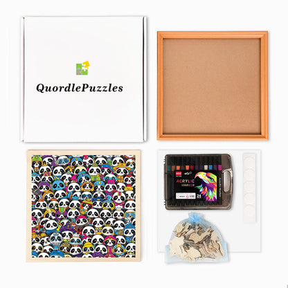 panda - Wooden Coloring Puzzle