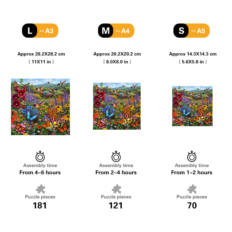 Wild Meadow Symphony Wooden Jigsaw Puzzle