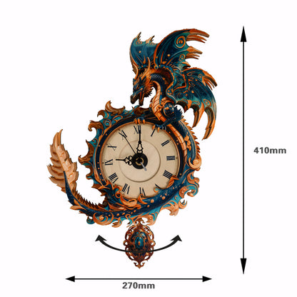 Azure Dragon Timekeeper Wooden Clock Puzzle