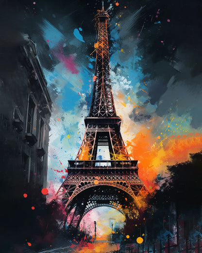 Eiffel Tower Art Wooden Jigsaw Puzzle