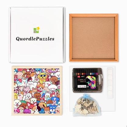Pet Party - Wooden Coloring Puzzle