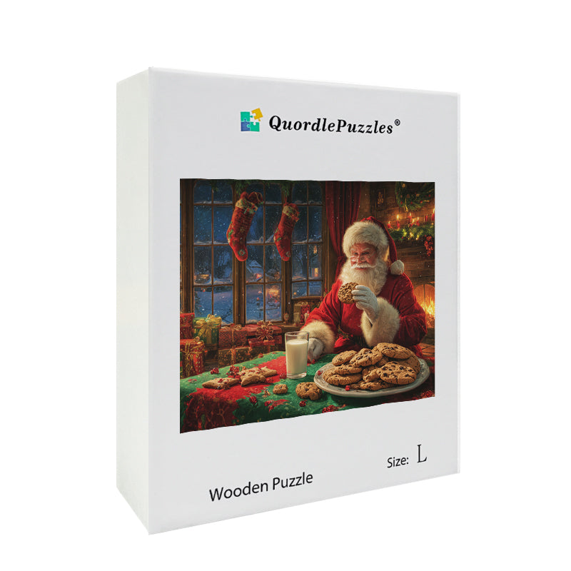 Santa Cookies Wooden Jigsaw Puzzle