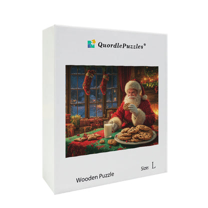 Santa Cookies Wooden Jigsaw Puzzle