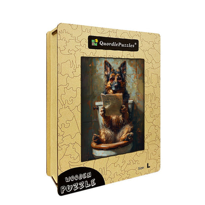 Realistic German Shepherd Wooden Jigsaw Puzzle