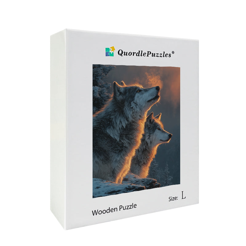 Gray Wolves Wooden Jigsaw Puzzle