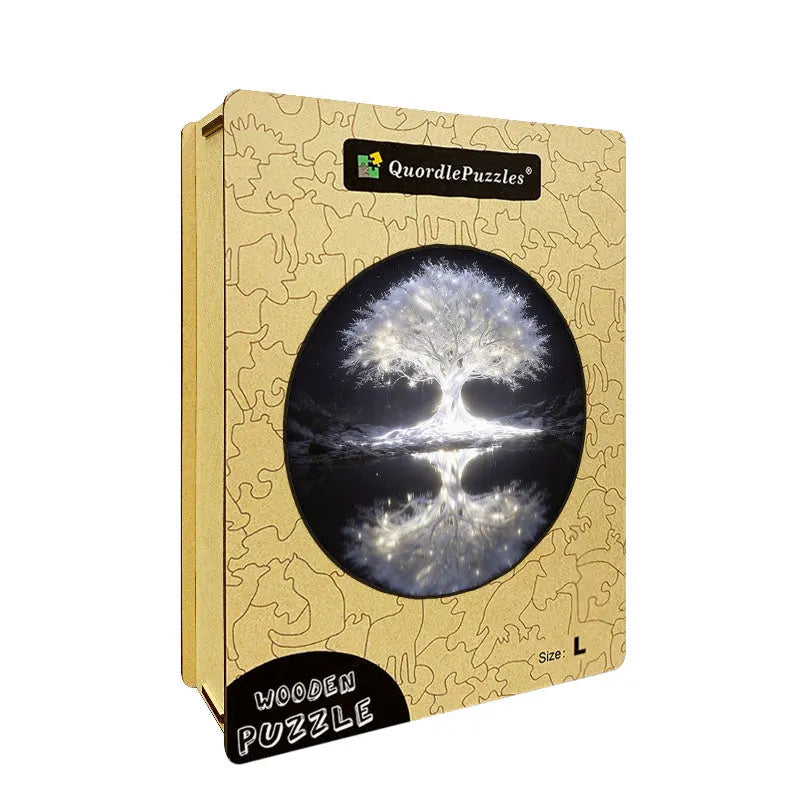 Ethereal Glow Tree Wooden Jigsaw Puzzle