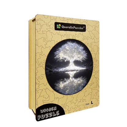 Ethereal Glow Tree Wooden Jigsaw Puzzle