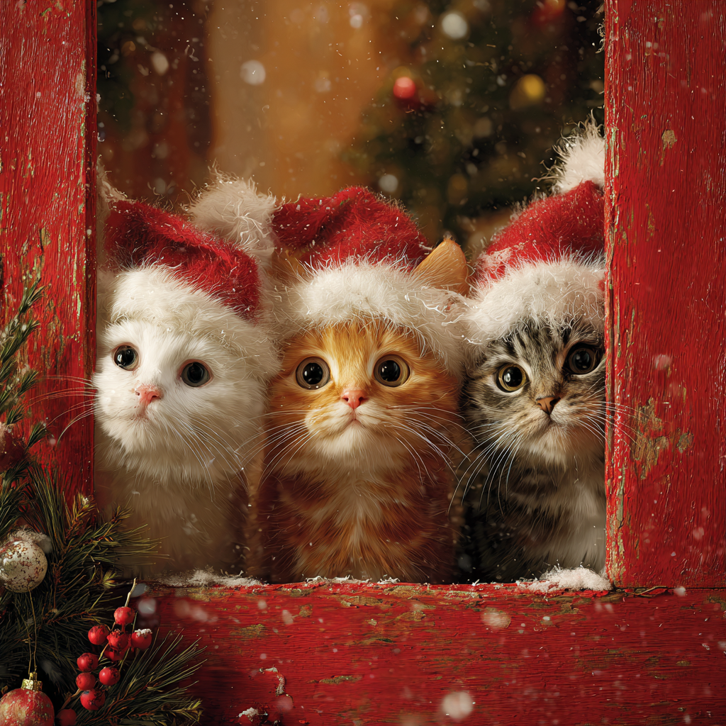 Christmas Kittens Wooden Jigsaw Puzzle
