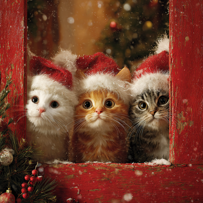 Christmas Kittens Wooden Jigsaw Puzzle