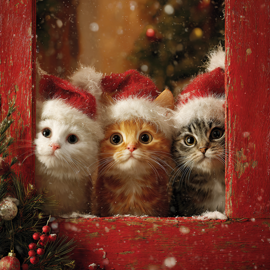 Christmas Kittens Wooden Jigsaw Puzzle