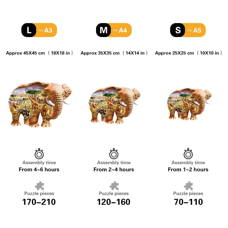 🔥LAST DAY 89% -Chesterman Elephant Wooden Jigsaw Puzzle