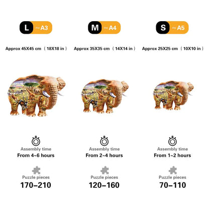 🔥LAST DAY 89% -Chesterman Elephant Wooden Jigsaw Puzzle