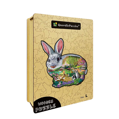 🔥LAST DAY 92% -Bunny Hollow Wooden Jigsaw Puzzle