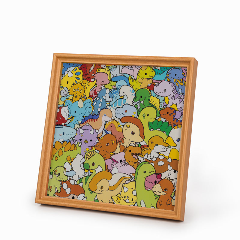 Dino Parade - Wooden Coloring Puzzle