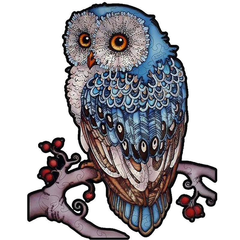 Blue Tailed Owl Jigsaw Puzzle