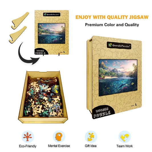 Tropical Ocean Wooden Jigsaw Puzzle