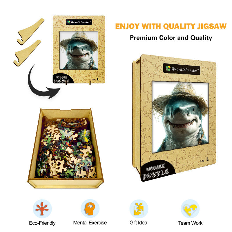 🔥LAST DAY 85% OFF-Shark wearing straw hat