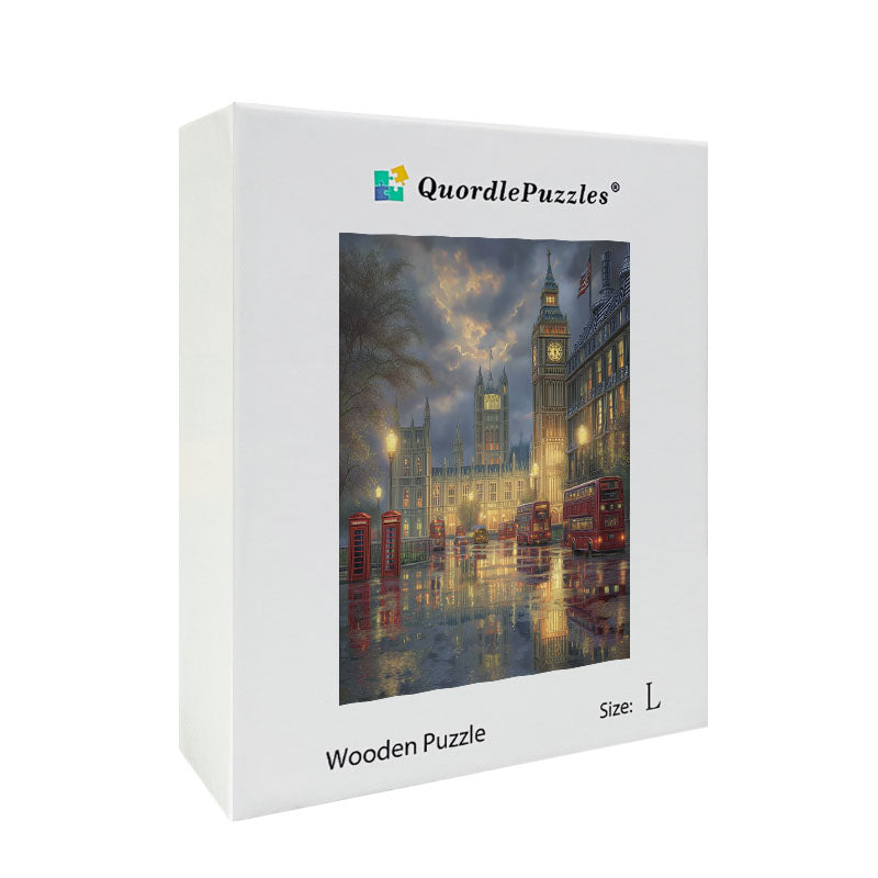London Twilight Wooden Jigsaw Puzzle