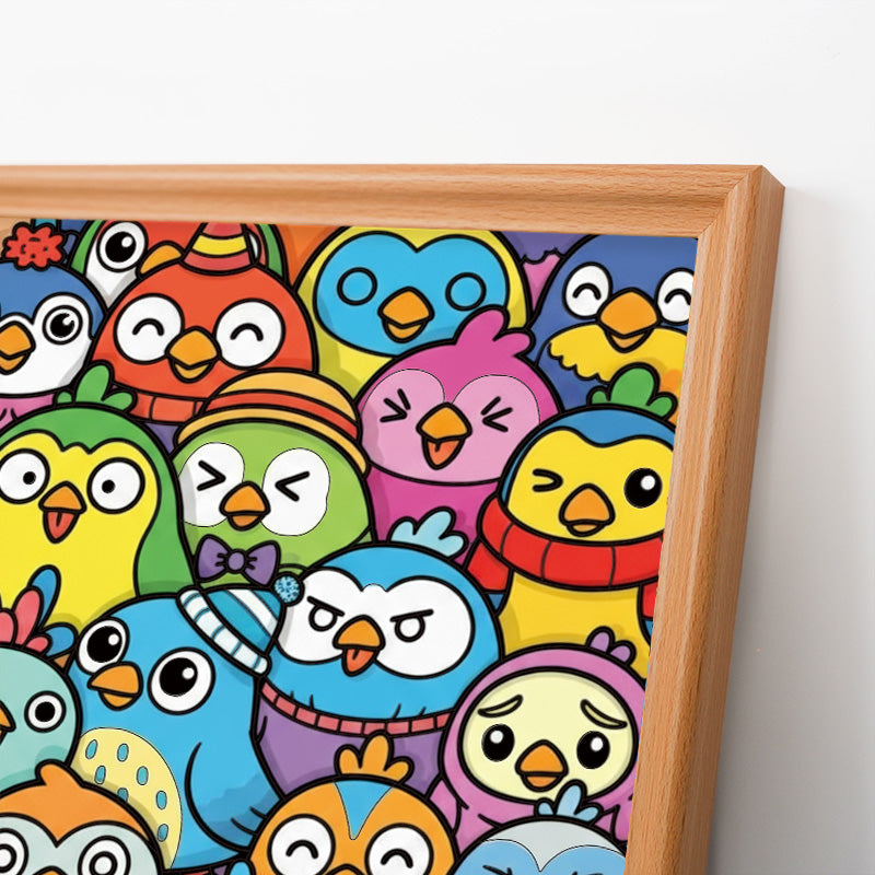 Birdie Party - Wooden Coloring Puzzle