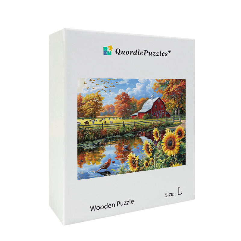 Autumn Barn Wooden Jigsaw Puzzle