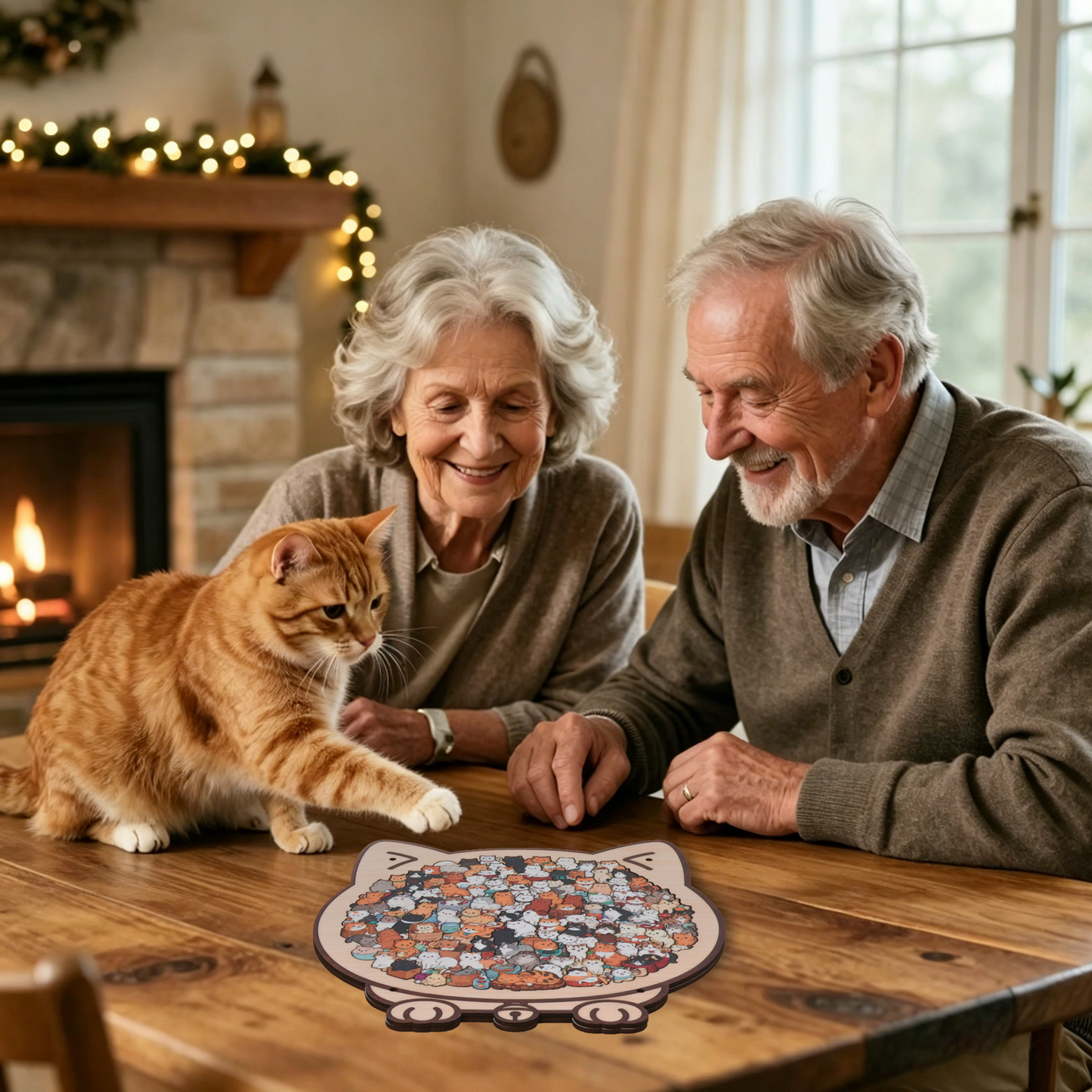 Whisker Town Gathering Display Puzzle