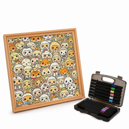 Sheep Friends - Wooden Coloring Puzzle
