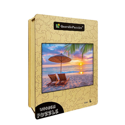 Sunset Beach Wooden Jigsaw Puzzle