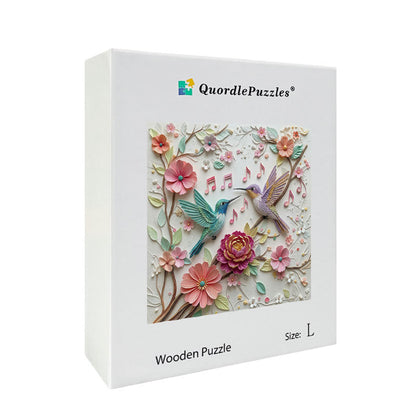 Pastel Birdsong Garden Wooden Jigsaw Puzzle
