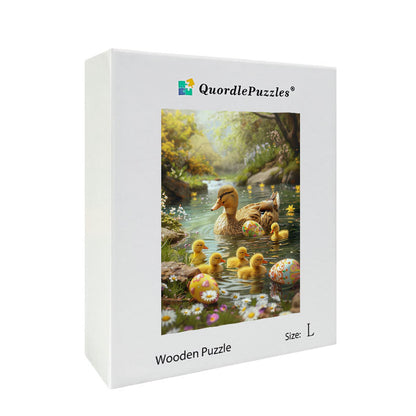 Ducklings & Eggs Wooden Jigsaw Puzzle