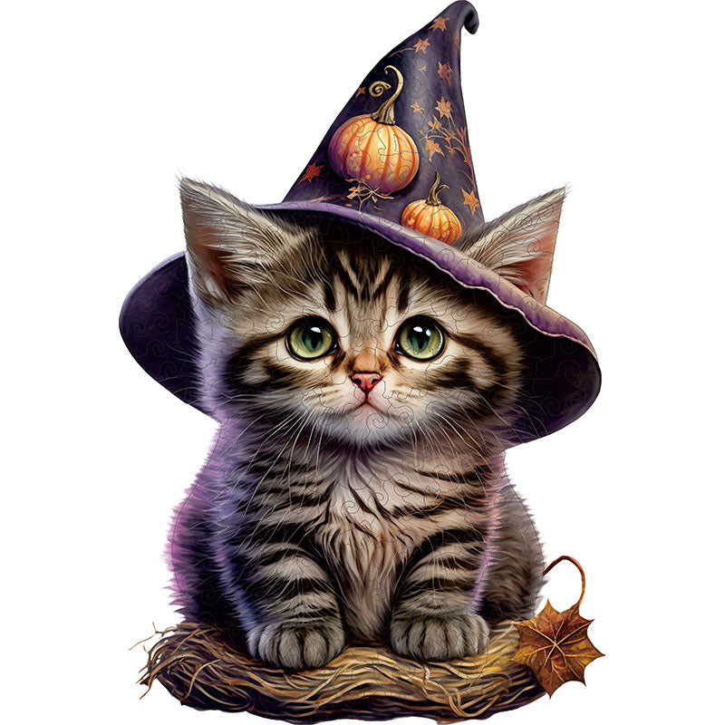 🔥LAST DAY 84% OFF - Cute Kitten and Halloween Pumpkin