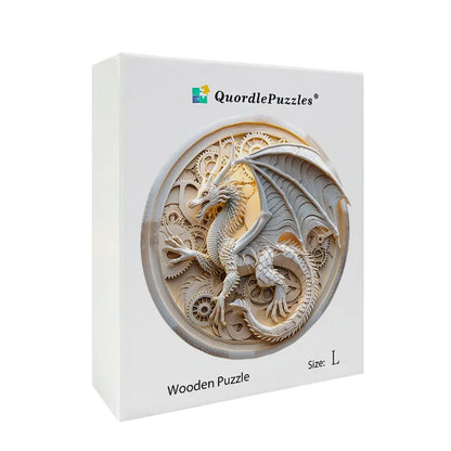 DRAGON IN MECHANICAL REALM WOODEN JIGSAW PUZZLE