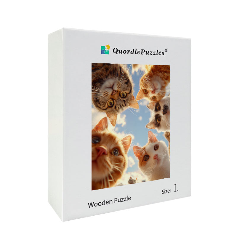 Feline Faces Wooden Jigsaw Puzzle
