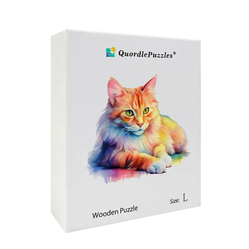 🔥LAST DAY 92% -Watercolor Wood Cat