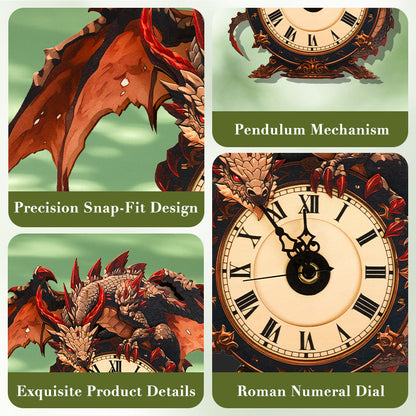Dragon’s Watch Timepiece Wooden Clock Puzzle