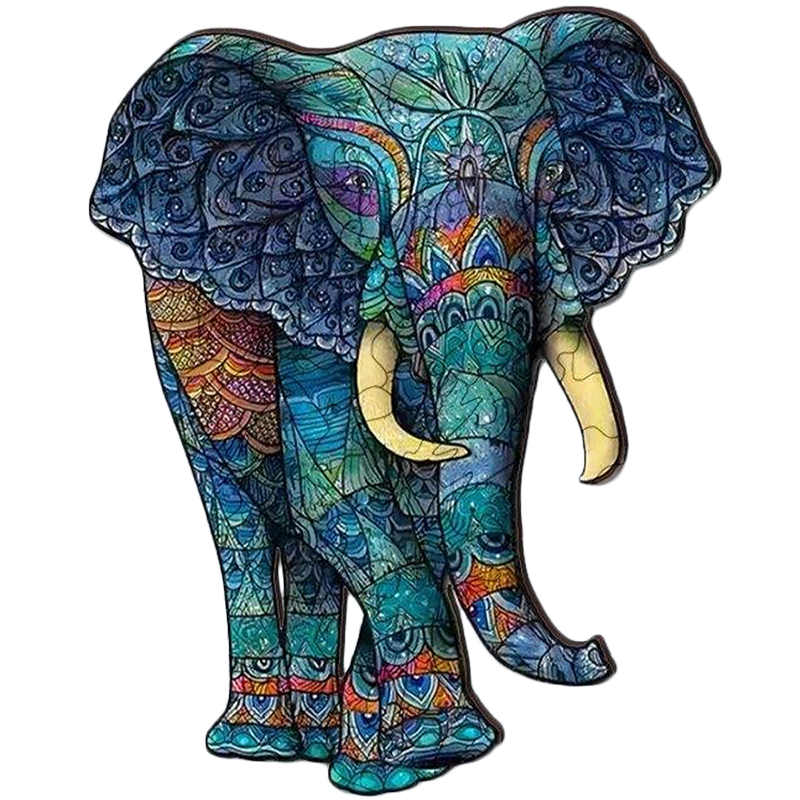 Colorful Elephant Jigsaw Puzzle