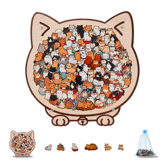 Whisker Town Gathering Display Puzzle