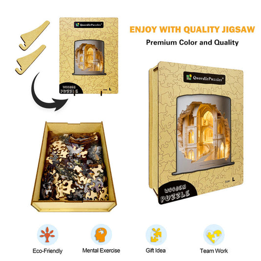 Gothic Cathedral Wooden Jigsaw Puzzle