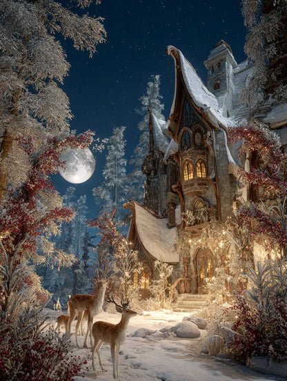 Winter Cottage Wooden Jigsaw Puzzle