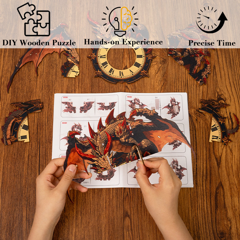 Dragon’s Watch Timepiece Wooden Clock Puzzle