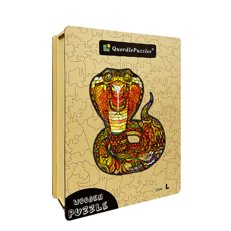 Fiery Cobra Wooden Jigsaw Puzzle