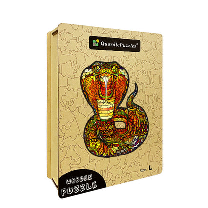Fiery Cobra Wooden Jigsaw Puzzle
